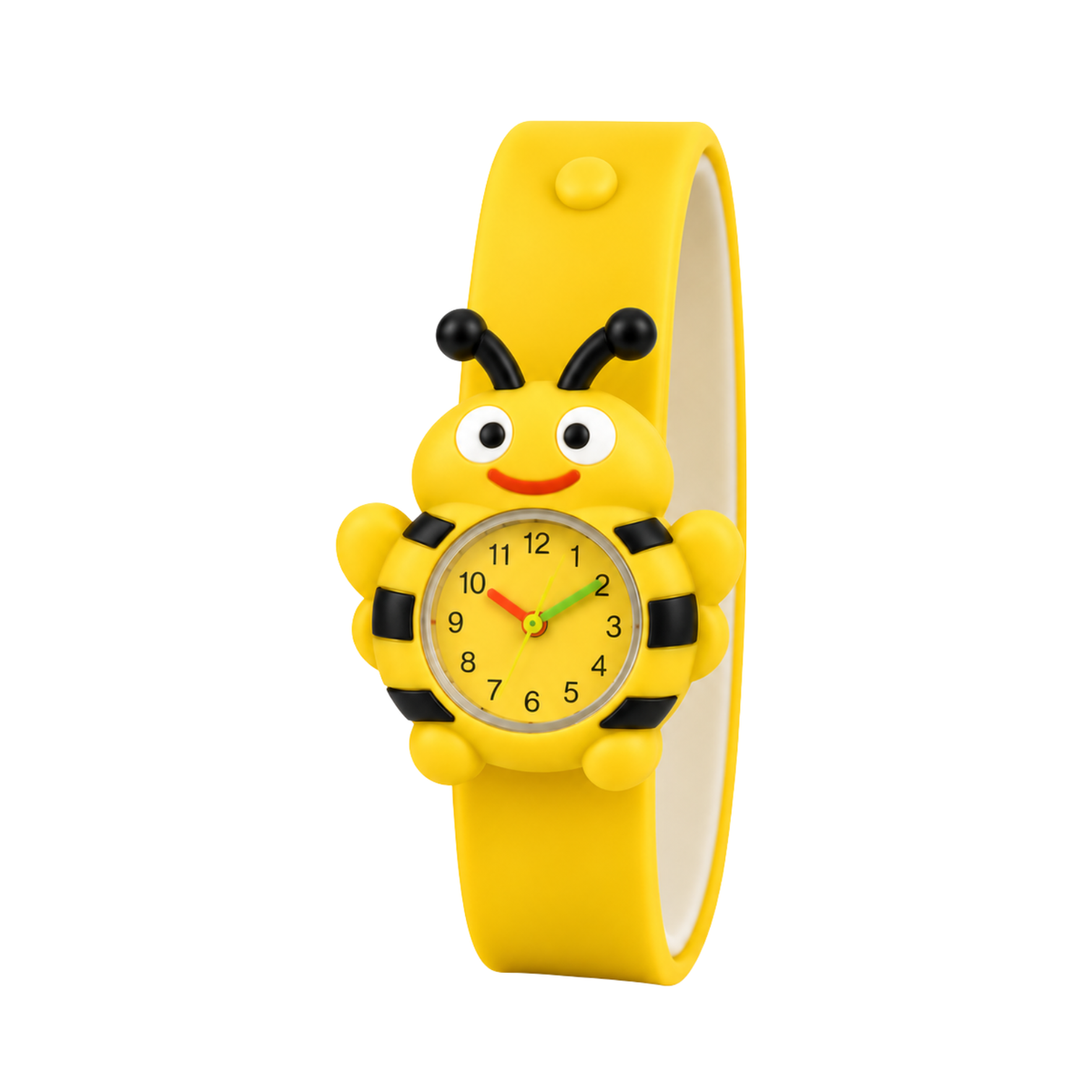 Yellow Bee Analog Watch for Kids - 3D Bee Design