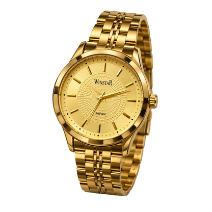 Winstar Men's Gold Stainless Steel Analog Watch