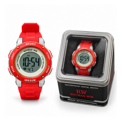 Royman Win Kids Digital Sports Watch - Red