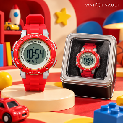 Royman Win Kids Digital Sports Watch - Red
